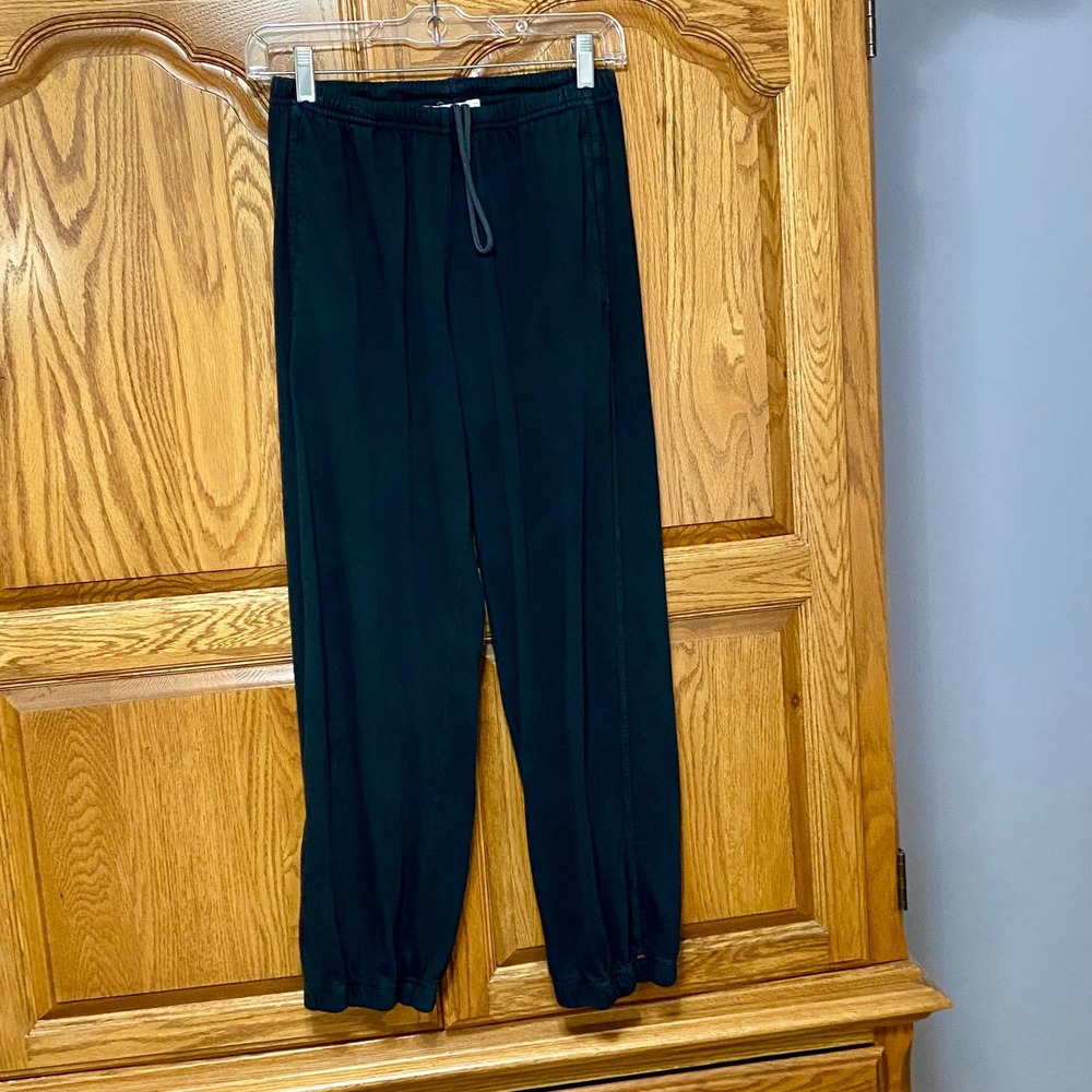 Xirena Jordyn Black Cotton Gauze Jogger Pants Drawstring Waist Women's XS